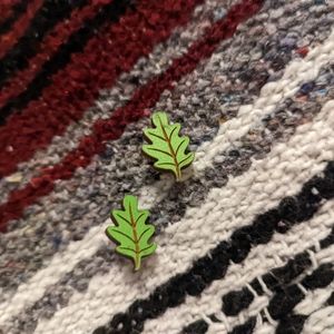 Wooden Leaf Earrings